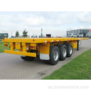 3 Axles flatbed semi trailer